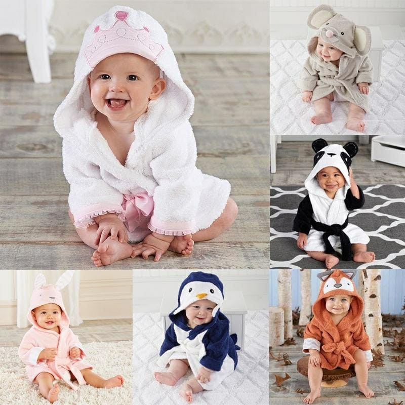 KIMONO BAYI HANDUK ANAK BERENANG WASHLAP BATHROBES BINATANG ANIMAL handuk