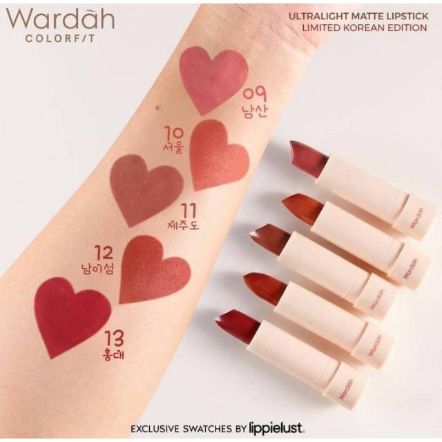 WARDAH  LIPSTIK KOREAN / COLOR FIT ULTRALIGHT /KOREAN EDITION /LIPSTIK/WARDAH