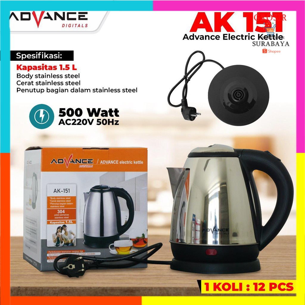 Teko Listrik Advance AK-151/ advance ak-151/ teko listrik advace