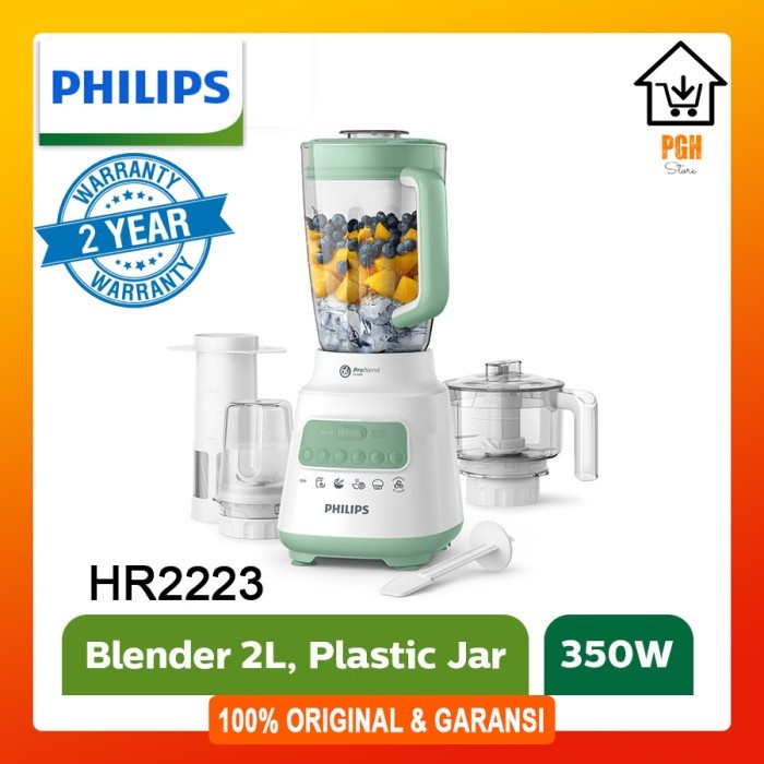 Blender Philips 4in1 Plastik Mika Jar HR2223 Murah