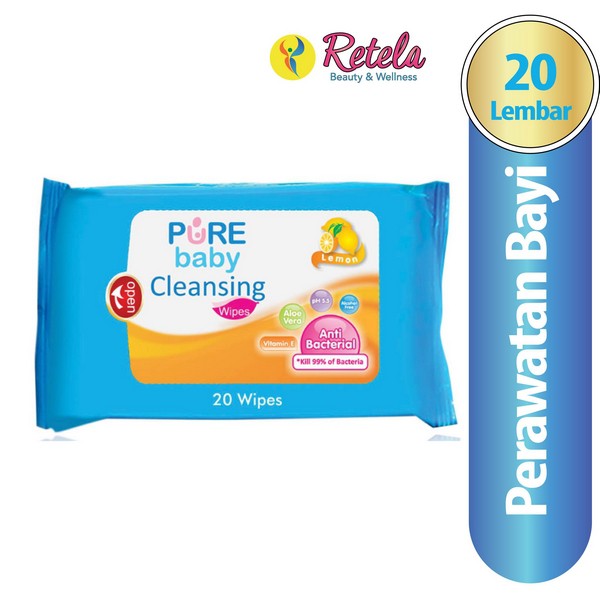 Purebaby Clnsng Wipe Lemon / Tisu Basah Bayi / Tisu Basah Non Alkohol / Tisu Basah Anti Bakteri