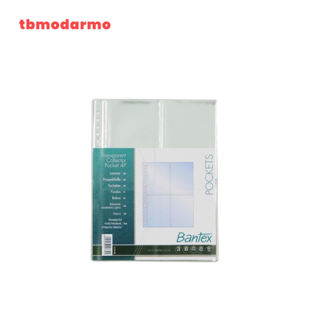 TBMO Bantex Collector Sleeve A4 Photocard 4P Clear 2153 08