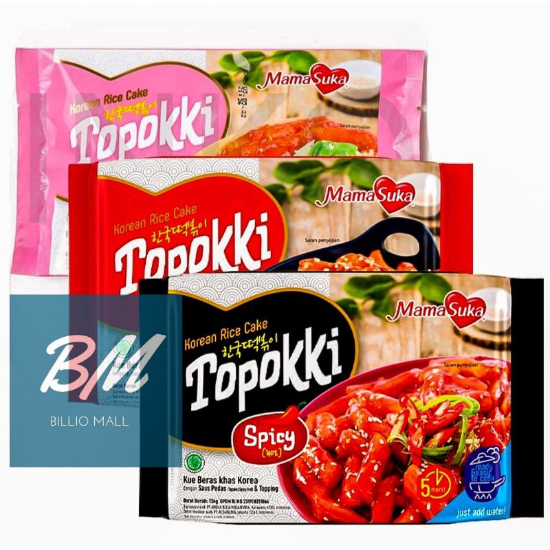 

Mamasuka TOPOKKI 134 gr / Topokki Mamasuka 134 gr 3 Varian Rasa Original Spicy Creamy