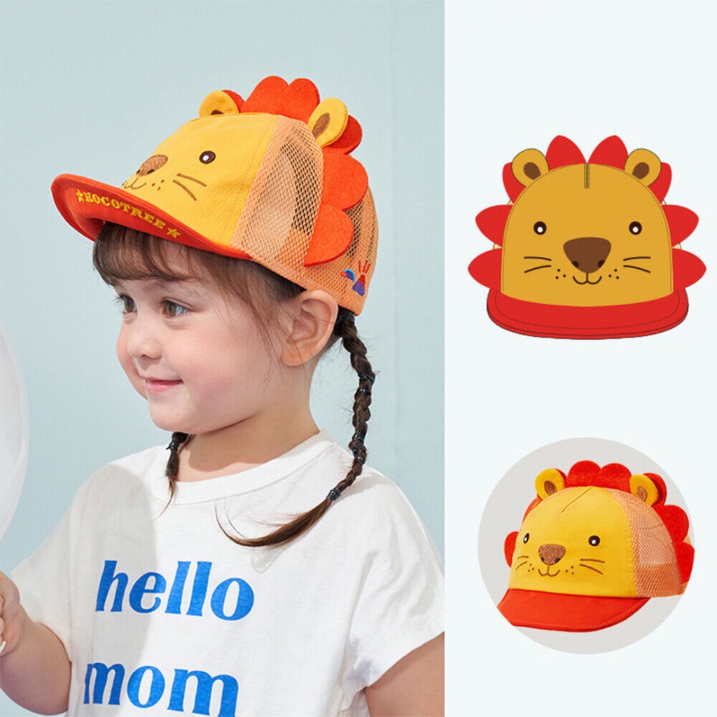 Topi Anak  Animasi Hewan Kocotree / Kids Animal Baseball Cap Kocotree / Sinar UV / Topi anak-anak / Laki-laki dan perempuan / Unicorn / Hiu / Dinosaurus / Kelinci / Hats / Caps / Kids