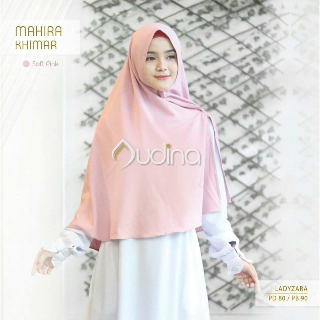 Hijab Jilbab Instan Syari Khimar Non Pet Bahan Lady Zara Tebal Adem Mahira Khimar Original Brand Aud