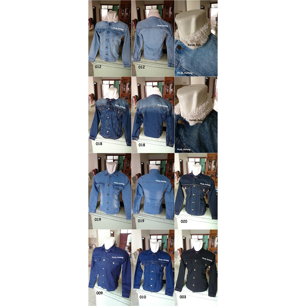 Jaket Jeans Denim Panjang Bio Wash Raw Twill Katun