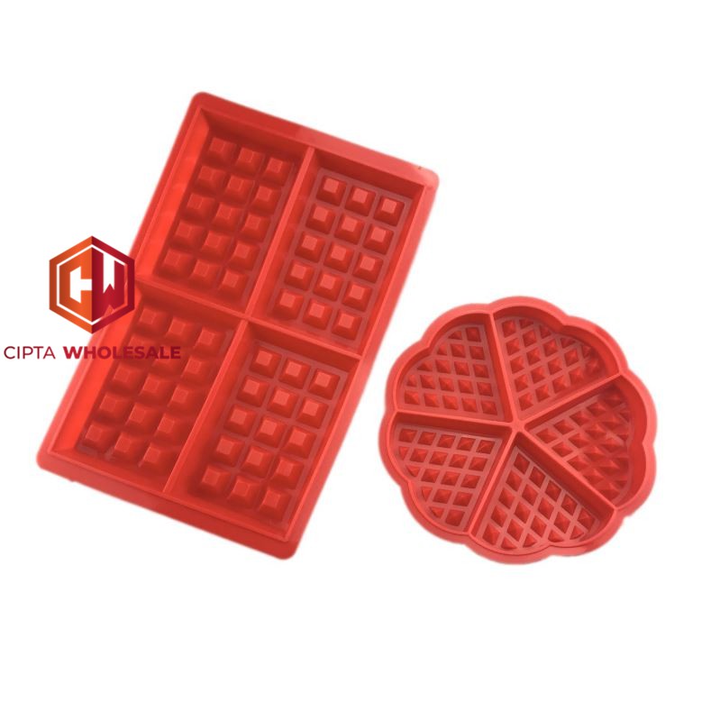 Loyang Silicone Waffle Cetakan Waffle Non-Stick Baking Mould