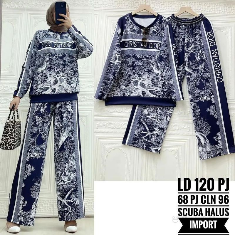 Setelan Celana Christian Dior / Setelan Celana Wanita Jumbo Terlaris / Setcel Wanita Jumbo Terlaris 