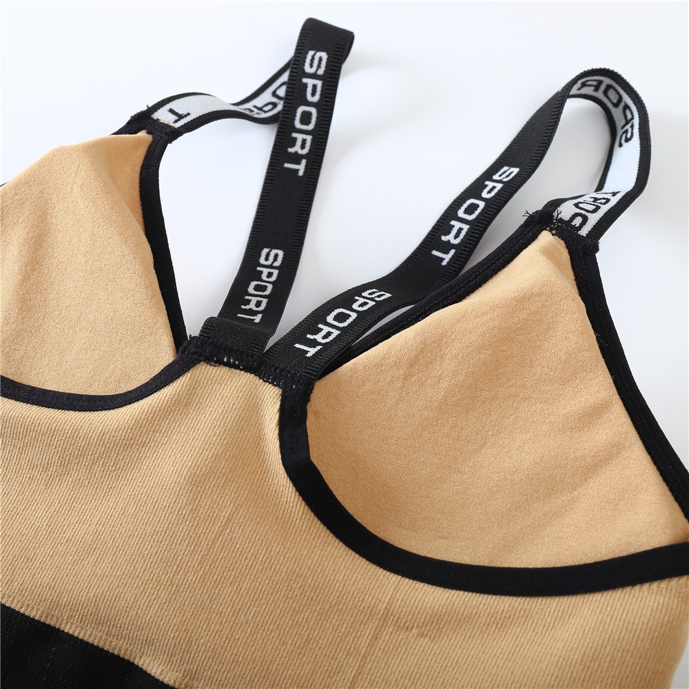 ❀ Chingu ❀ PW133 COD Sports Bra Wanita Olahraga Gym Yoga Nyaman Push Up Tali Huruf Import Surabaya