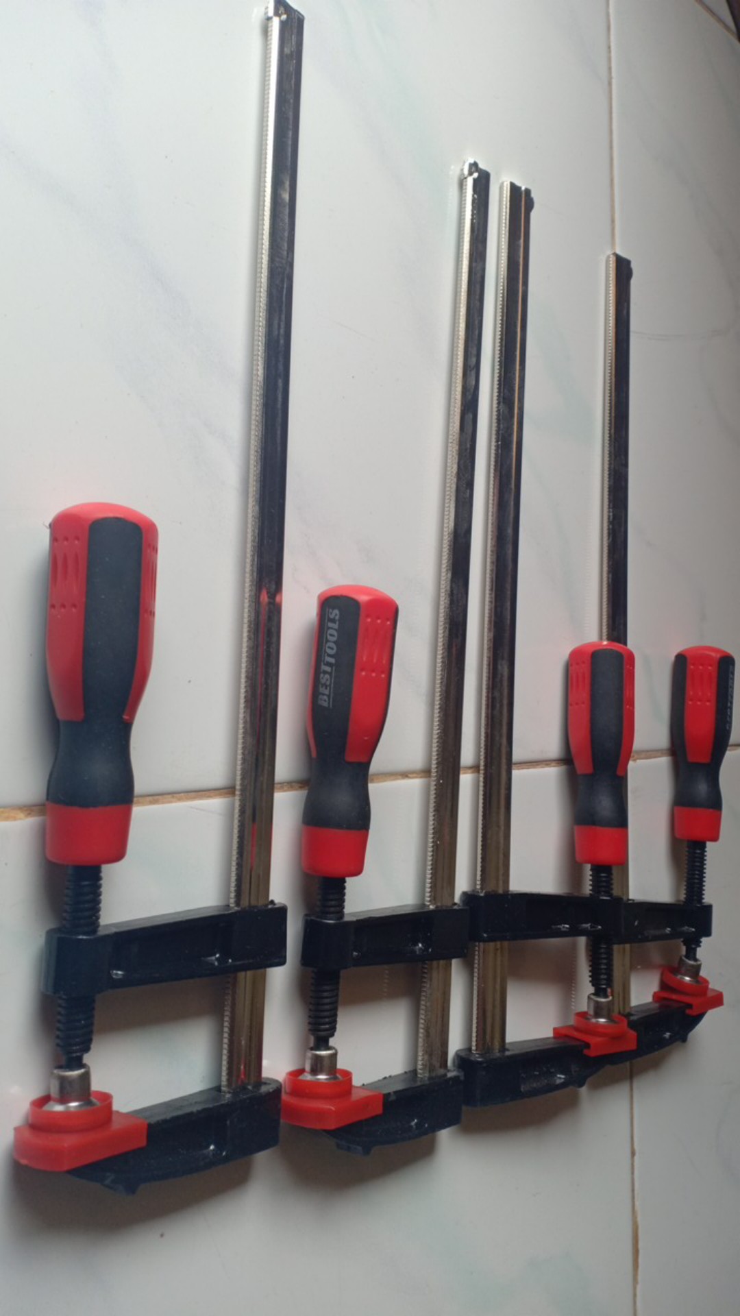 Clamp F 30cm X 5cm Besttools - Catok Kayu 300mm X 50mm Handle Full Karet - Klem Kayu 30cm