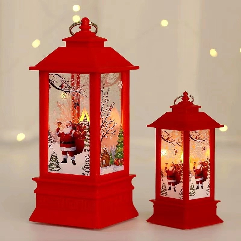 Lentera Lilin Natal Lampu Led Lilin elektrik Souvenir Christmas Gift