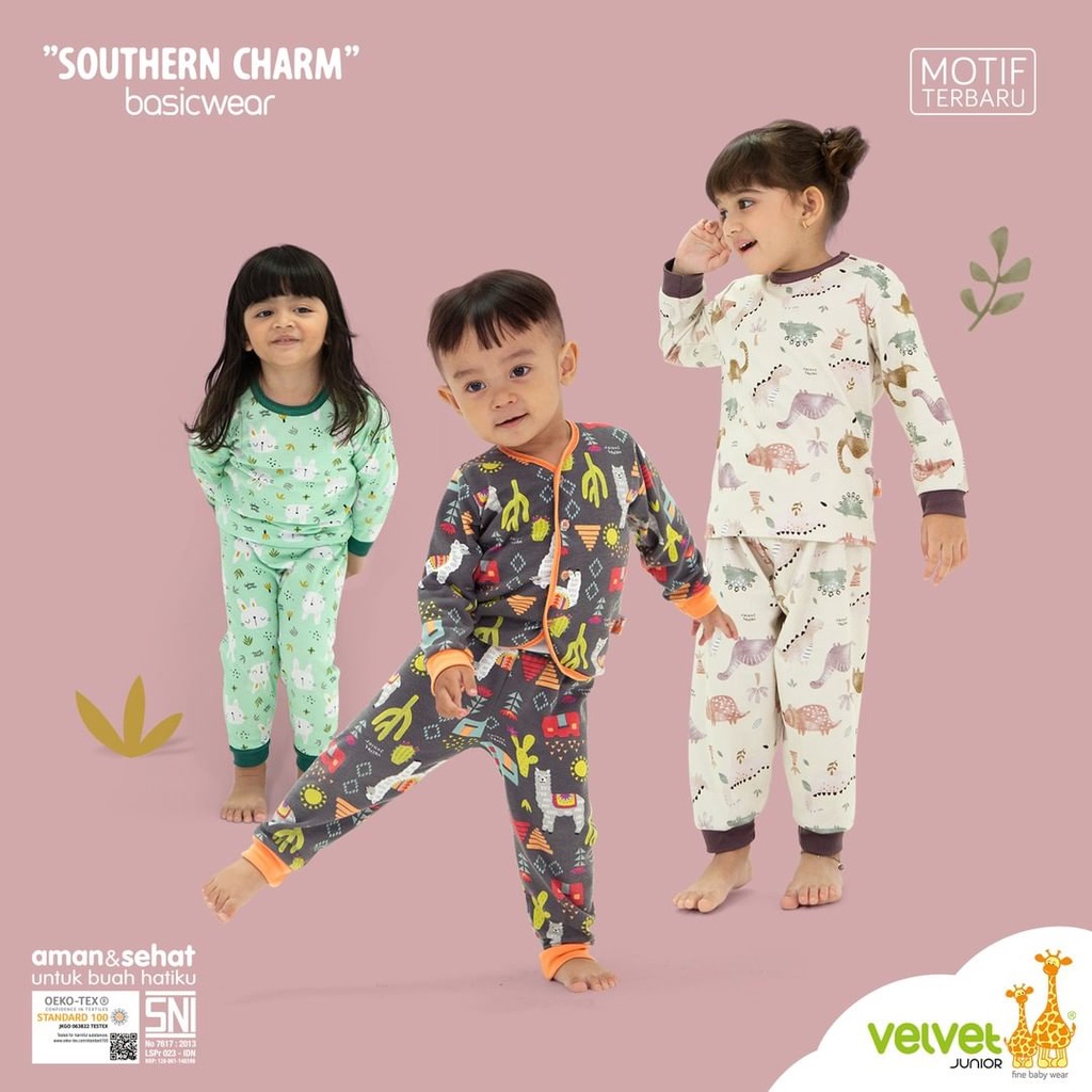 VELVET JUNIOR SETELAN PIYAMA BAYI SOUTHERN CHARM / SETELAN BAYI