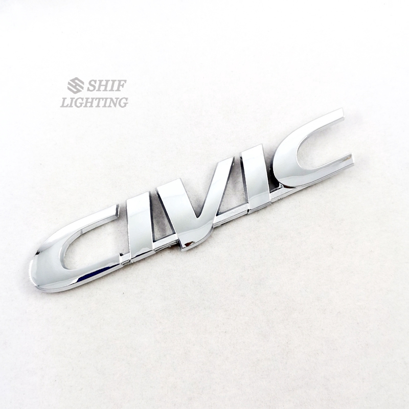 Stiker Emblem / Badge Bahan ABS Chrome Civic untuk Mobil Honda