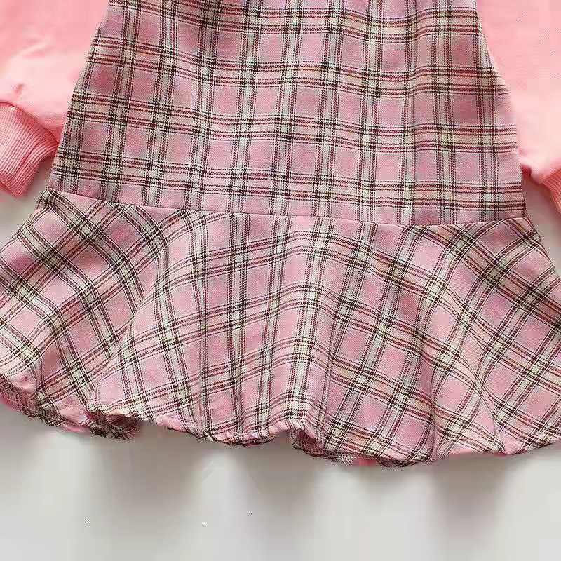 KF CAT Baju Dress Overall Princess Anak Perempuan Lengan Panjang Motif Sayap Import-7