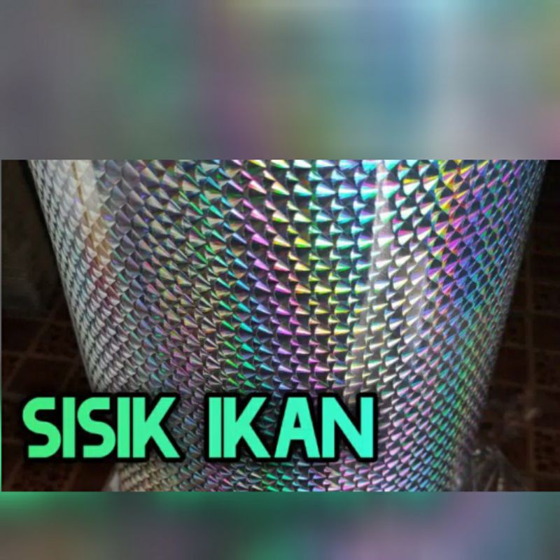 Stiker Hologram Sisik Ikan Besar