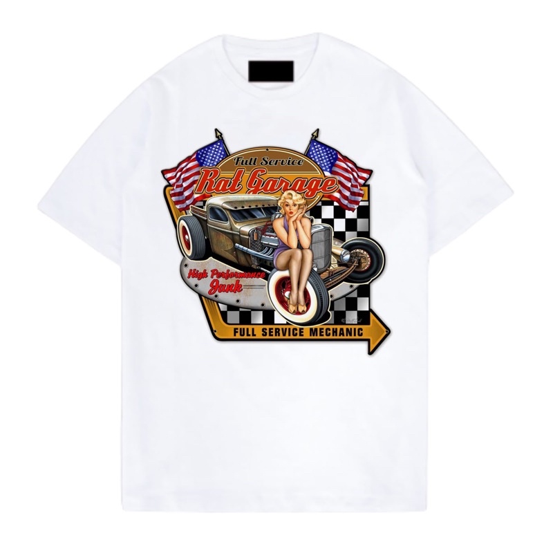 KAOS VINTAGE NASCAR RAT GARAG DEWASA ANAK | T-SHIRT NASCAR CHAMPIONSHIP | KAOS BAJU MOBIL BALAP