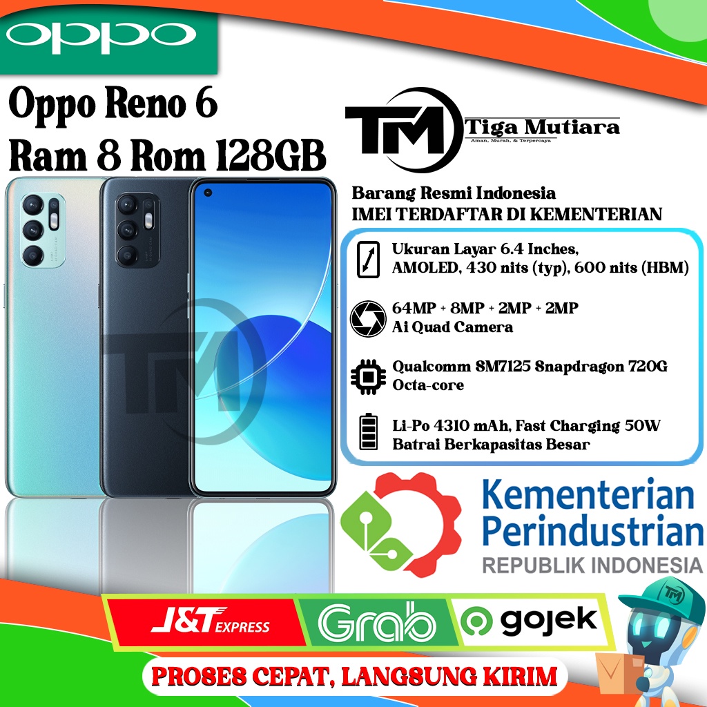 Oppo Reno 6 Ram 8 Rom 128GB