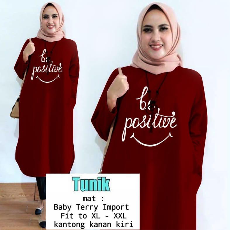 TUNIK BE POSITIVE/ TUNIK MAMACHI / TUNIK CEWEK / TUNIK PANJANG / TUNIK MOTE / TUNIK MUSLIM