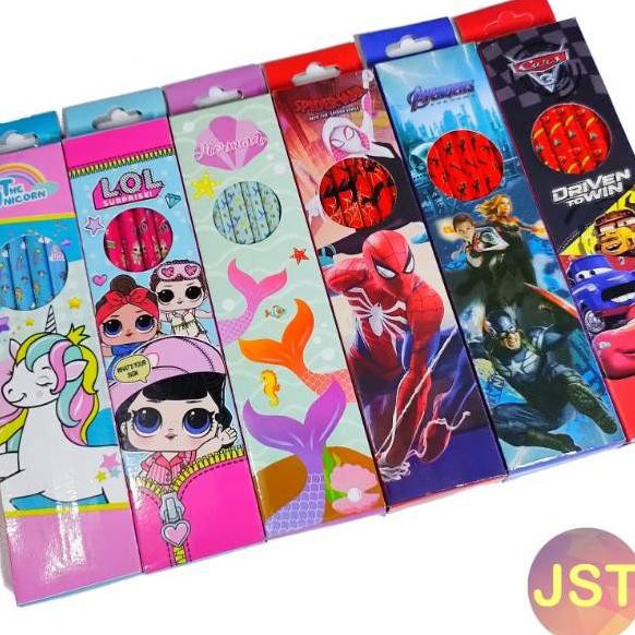 

PROMO HARI INI!!! [12 pcs] Pensil 2B Karakter Fancy Kartun Lucu