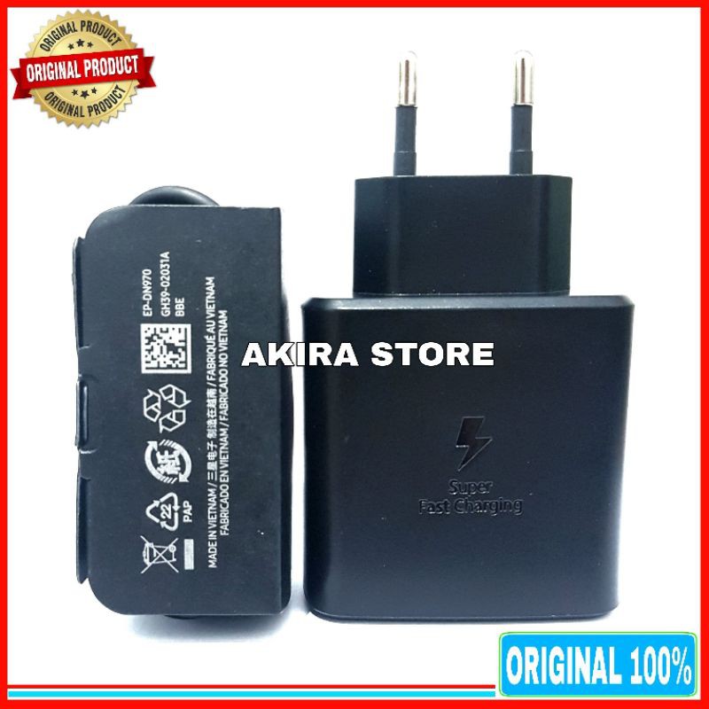 Charger Samsung Galaxy S21 S21+ S21 Ultra Original 100% 45 Watt Super Fast Charging Type C