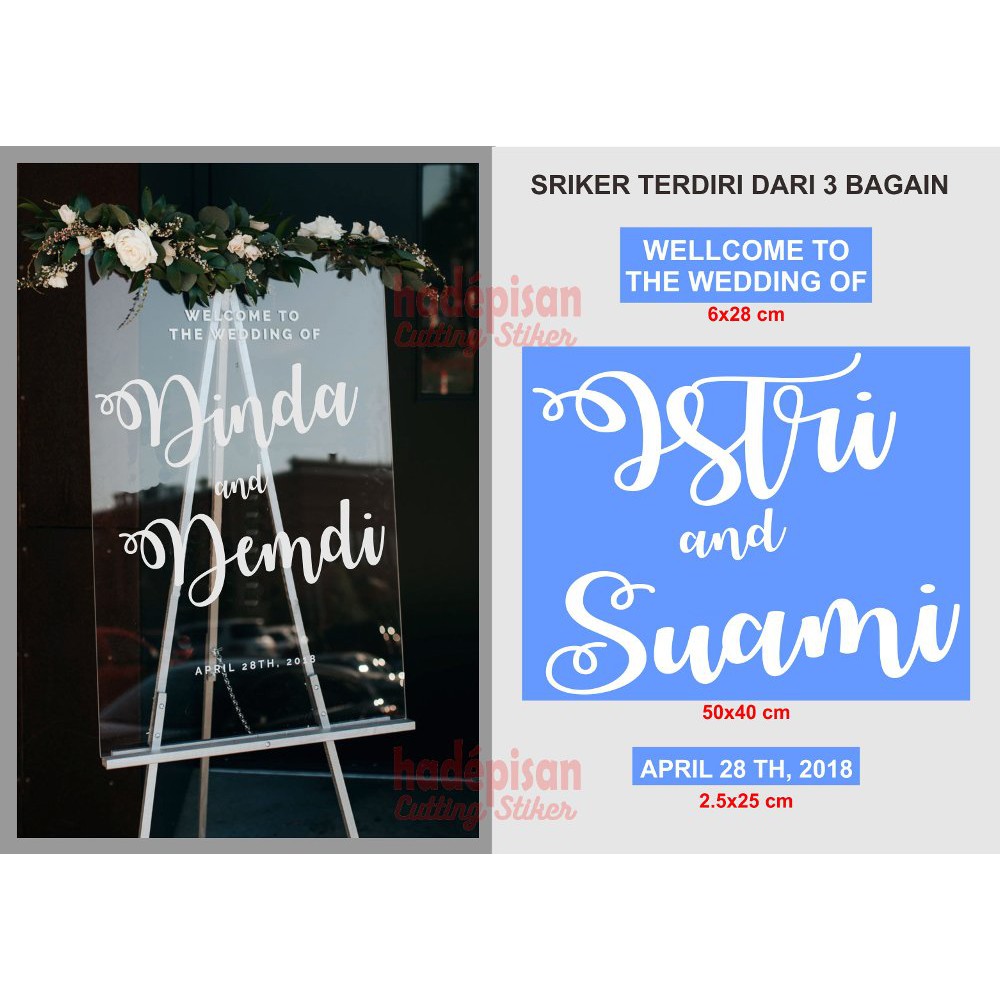 

Stiker Cutting Sticker Wedding Mahar Stiker Resepsi Pernikahan TERLARIS