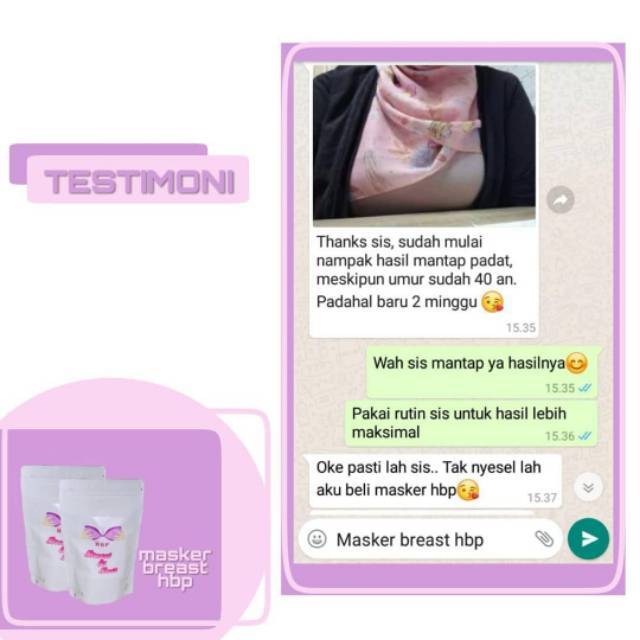 Masker Payudara / Masker Pembesar Payudara / Masker Bokong / Masker Organik / Masker Payudara  HBP