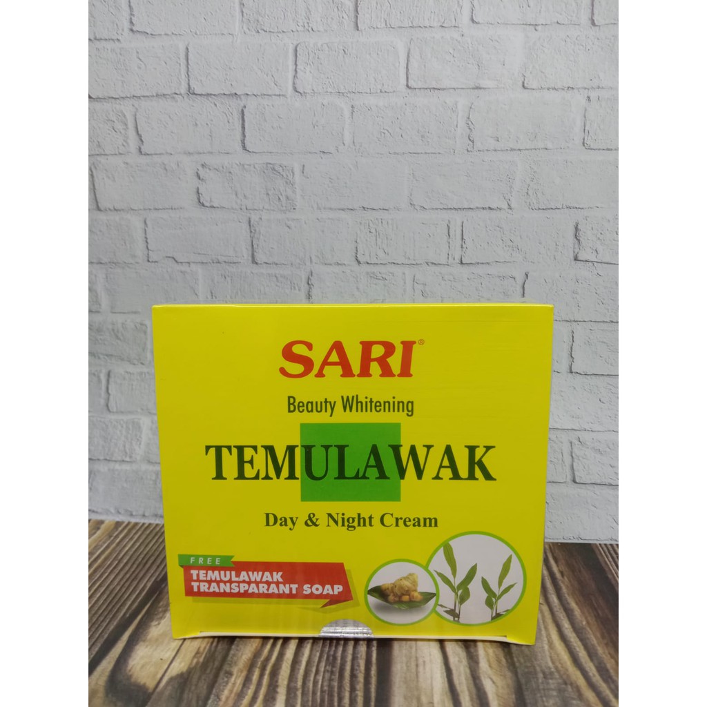 Sari Beauty Whitening Temulawak Day & Night Cream (Free Temulawak soap)