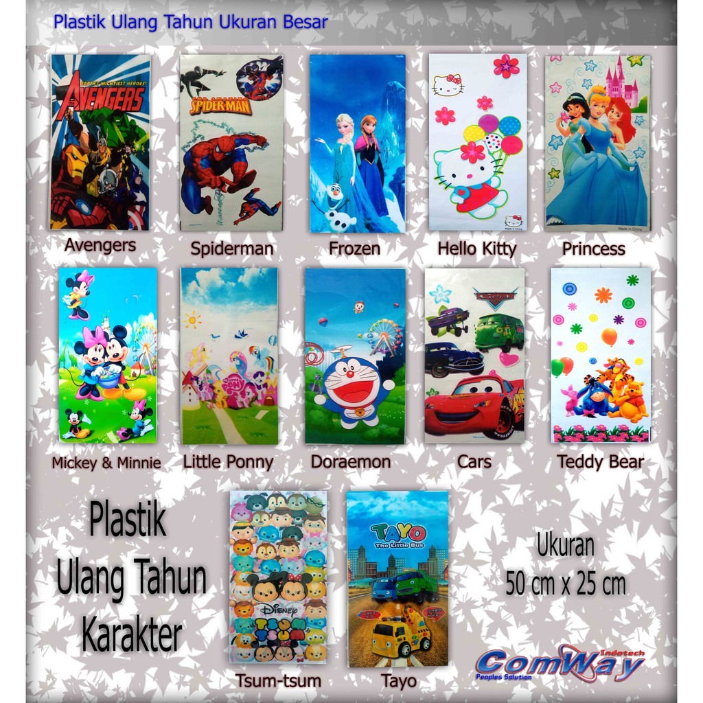 Plastik Ulang Tahun / Kantong Plastik Ulang Tahun