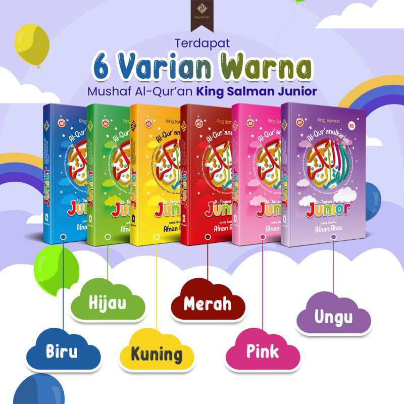 Alquran Custom Nama King Salman Junior / Alquran Hafalan Anak A5/ Alquran tajwid warna