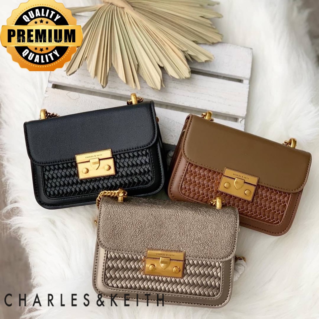 tas wanita import Ck  Boxy Chain Strap Bag C004