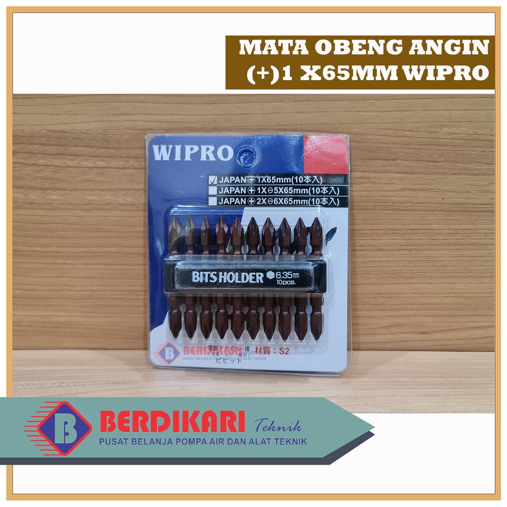 WIPRO 1 Pcs Mata Obeng Plus PH 1 Mata Bor Obeng Angin Magnet PH1 65MM
