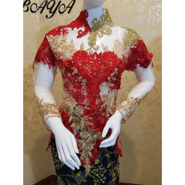 Kebaya atasan merah cabe