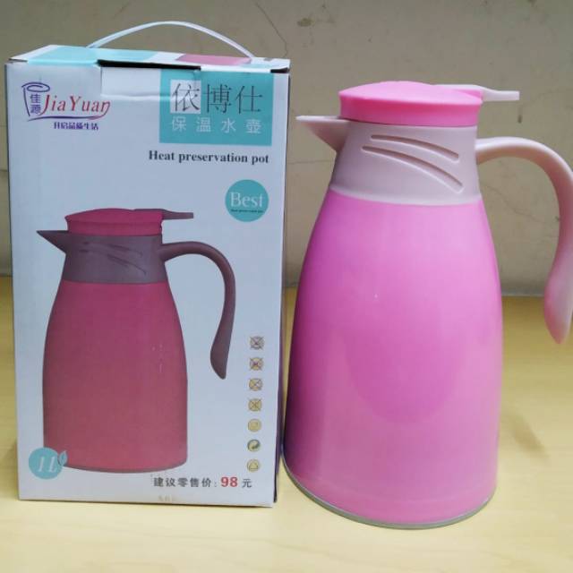 Termos 1liter / termos penahan panas / Thermos vacum jug 1liter / termos warna 1liter/ termos elegan