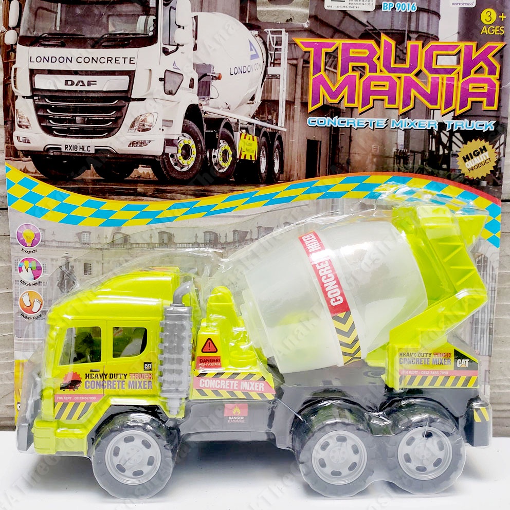 TRUK MANIA MOLEN 9016 MAINAN TRUK KONSTRUKSI CONCRETE MIXER PENGADUK SEMEN