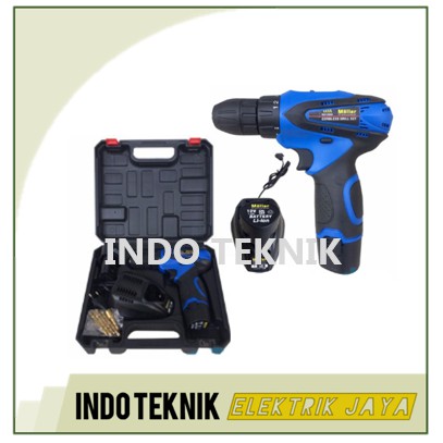MOLLAR MLR-CDD35 12 V Mesin Bor Tangan Cordless Drill + Baterai