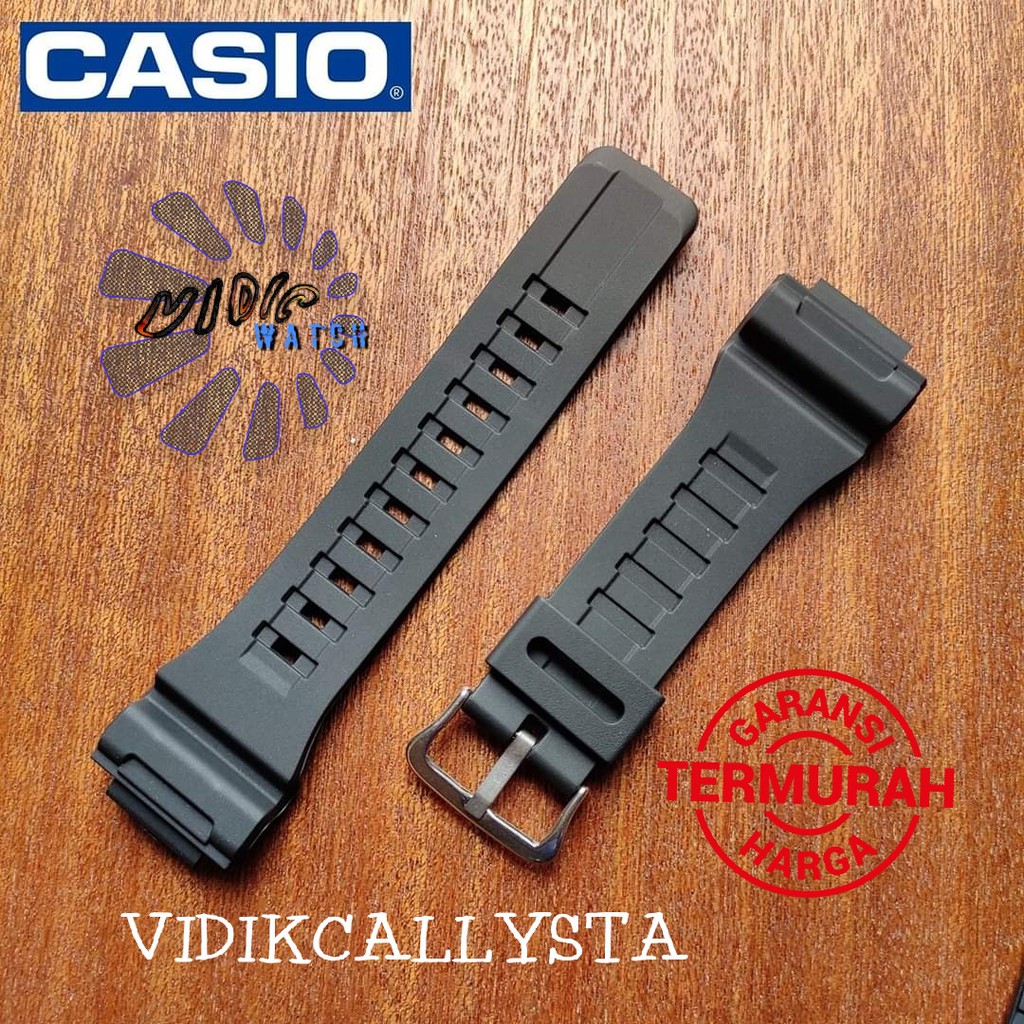 Tali Strap Jam Tangan Casio W 735 735 735H W-735 AQS 810 AQS810 AQS-810 AEQ110 AEQ 110 AEQ-110 HITAM