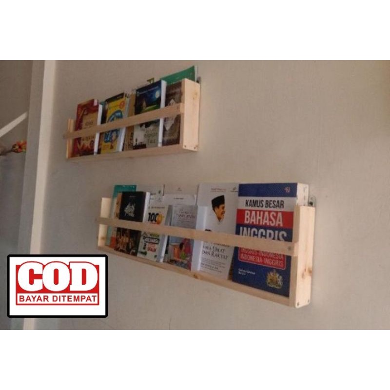 rak buku / rak buku tempel dinding