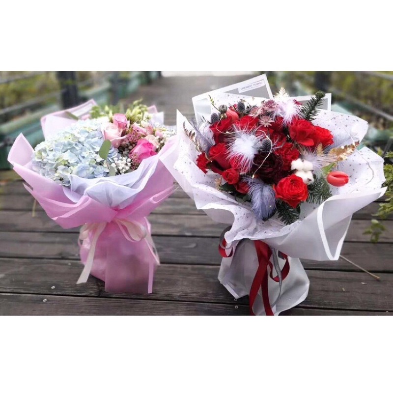 FLOWER WRAPPING “ LINE COLOR “ (ECER) TRANSPARENT CELLOPHANE KERTAS BUNGA HAND BOUQUET WATERPROOF