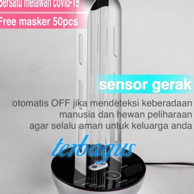 lampu disinfektan uv lampu sterilizer lampu uvc+ozone+sensor gerak