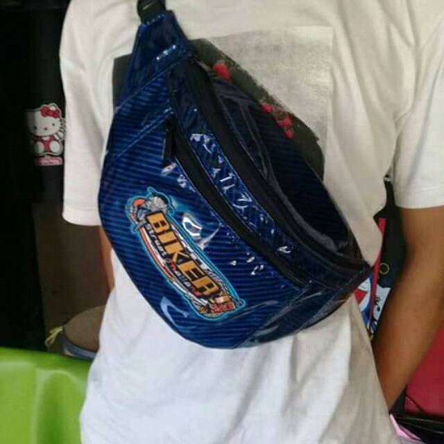 Tas biker karbon selempang