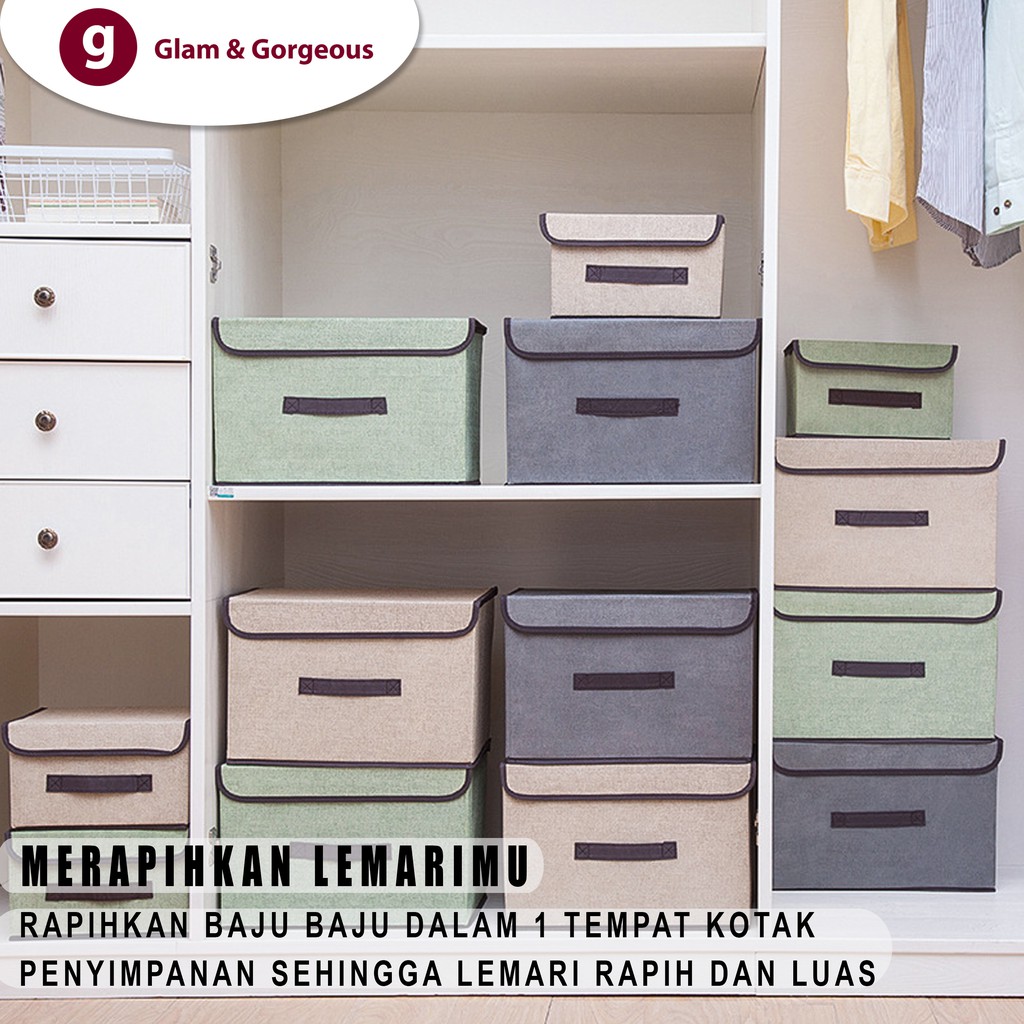 Box Organizer 2 in 1 Colour Storage Box Tempat Penyimpanan (1pc dpt 2box) SBS003