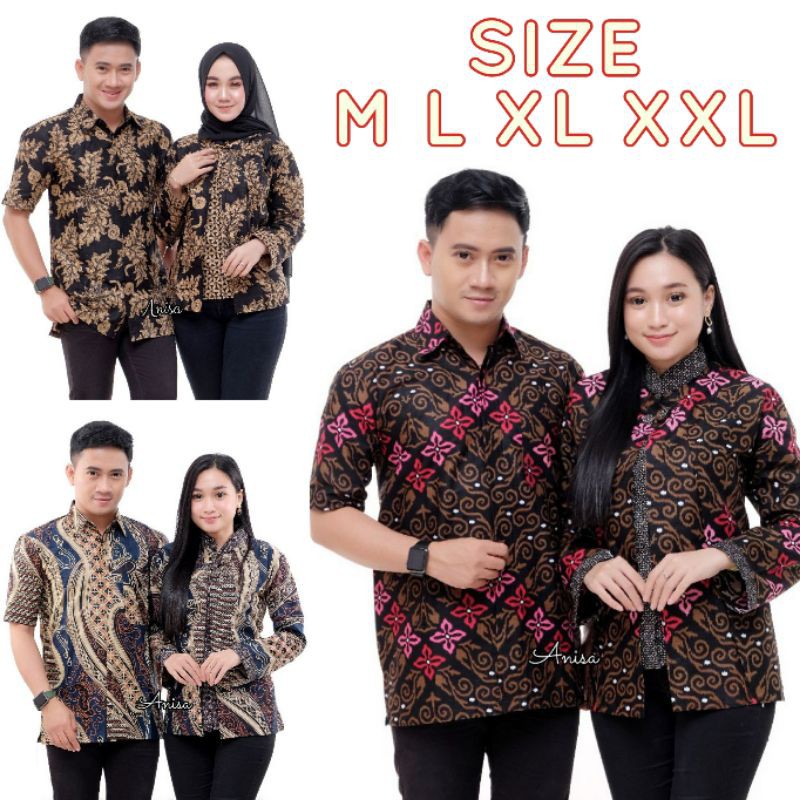 Maura Couple - Sania Ruffle Batik Couple Ori Ndoro Jowi DNT Garansi Termurah Shopee