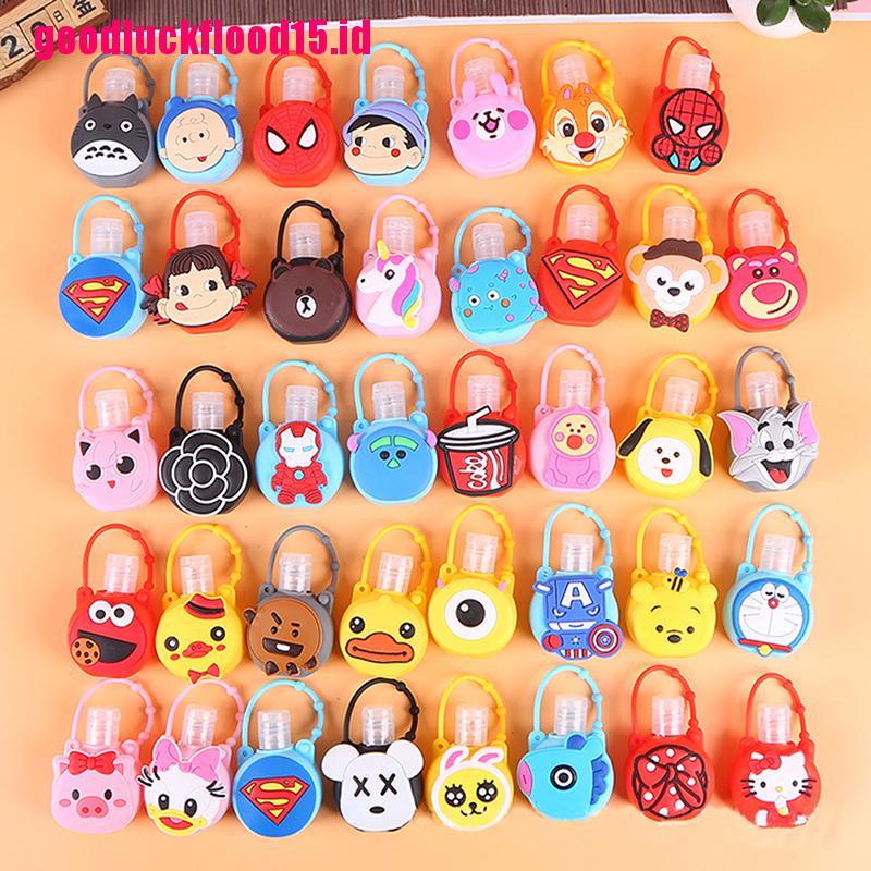 {LUCKID}30ml Funny Cute Carton Hand Sanitizer Shower Lotion Holder Empty Round Bottle