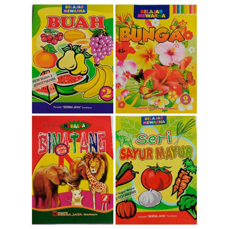 (SERI TIPIS 2) BUKU MEWARNAI / BUKU ANAK ANAK EDUKASI BELAJAR MEWARNAI