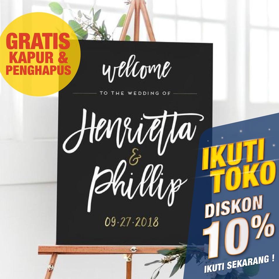 

MYV PAPAN TULIS KAPUR 40 x 60 & STANDING TRIPOT 109 CM/ EASLE / PAPAN MENU CAFE / DEKORASI LAMARAN←✔