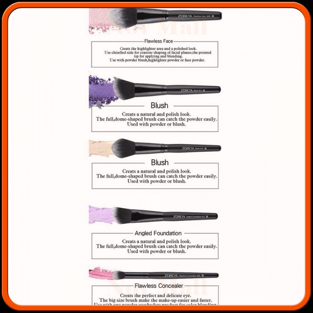 Brush Make Up 15 Set dengan Pouch MU136