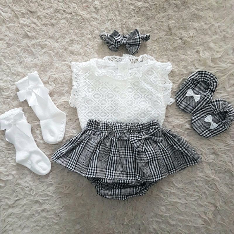 baju bayi Newborn Polkadot bloomer Set-3