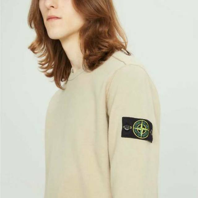 CREWNECK STONE ISLAND - SWEATER STONE ISLAND - JAKET STONE ISLAND - CREAM