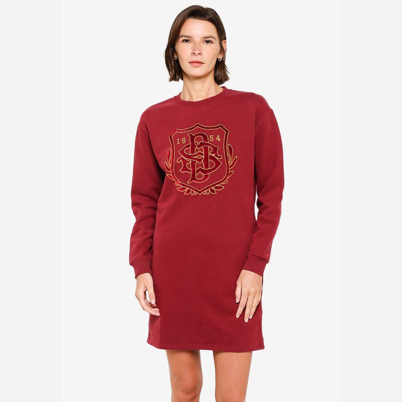 Superdry Varsity Graphic Sweat Dress Wanita 01