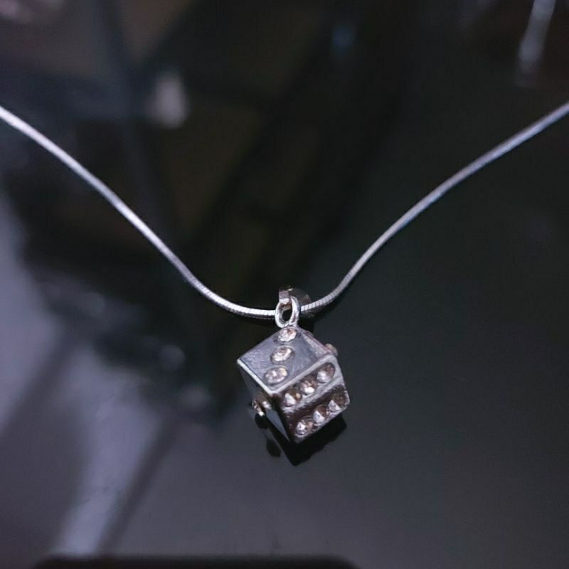 kalung titanium dadu silver kalung bulat anti karat